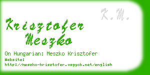 krisztofer meszko business card